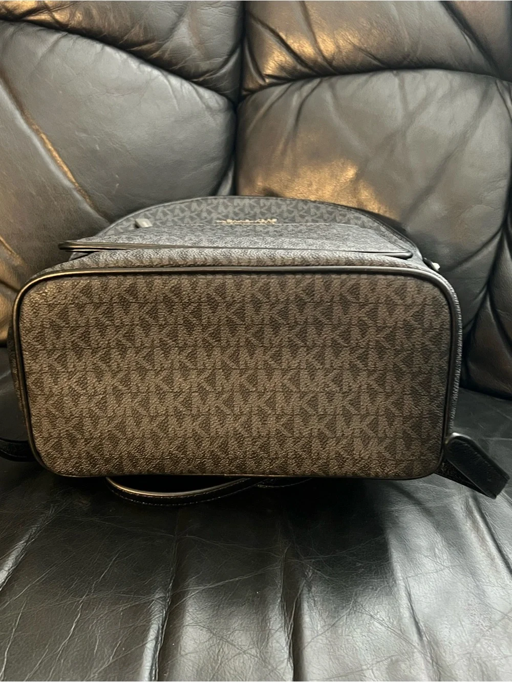 Michael Kors Black & Gray Signature Backpack